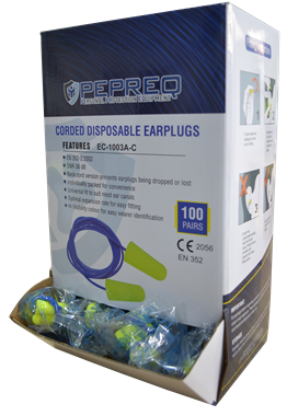 Gürültü Önleyici İpli Köpük Kulak Tıkacı (100'lü) |PEPREQ EC-1003AC